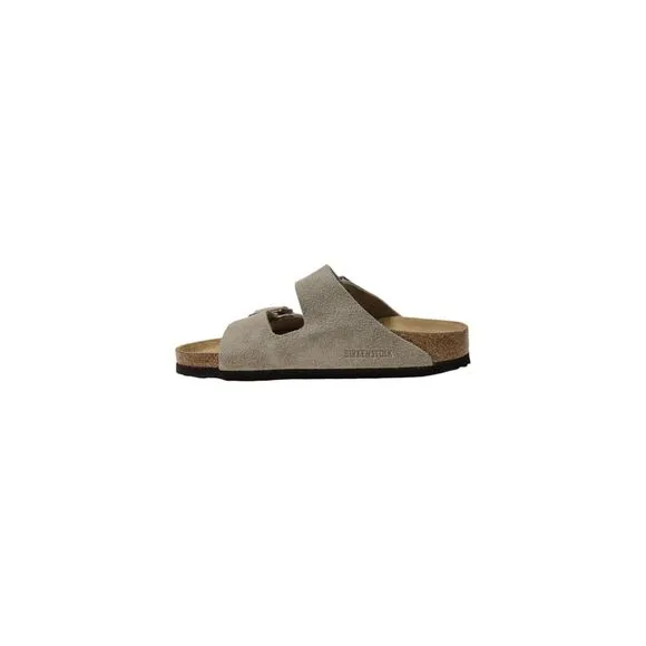 Birkenstock Leather Slippers with Classic Design Women Beige