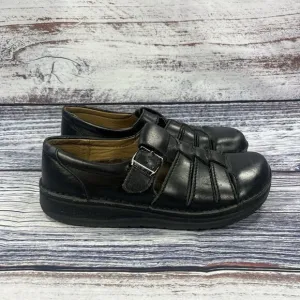 Birkenstock Madeira Black Leather Fisherman Sandals, Men’s Size 9