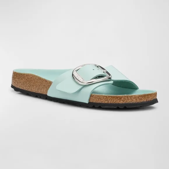 BIRKENSTOCK Madrid Big Buckle High Shine Surf Green Sandals