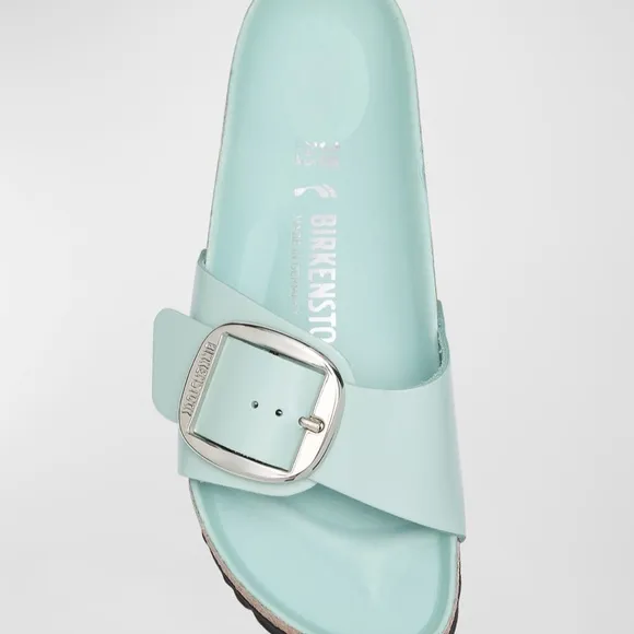 BIRKENSTOCK Madrid Big Buckle High Shine Surf Green Sandals
