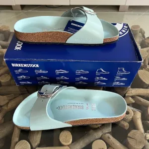 BIRKENSTOCK Madrid Big Buckle High Shine Surf Green Sandals