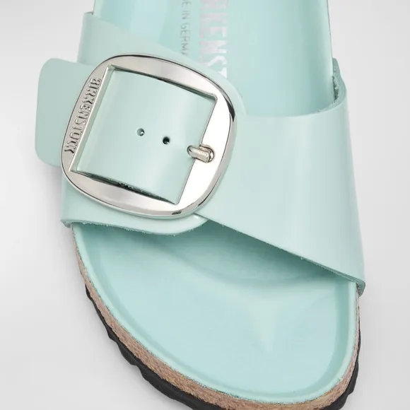 BIRKENSTOCK Madrid Big Buckle High Shine Surf Green Sandals