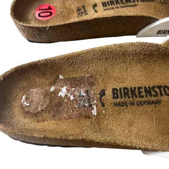 BIRKENSTOCK Madrid Birko-Flor Footbed Buckle Sandals White Size 10 (41) NWT