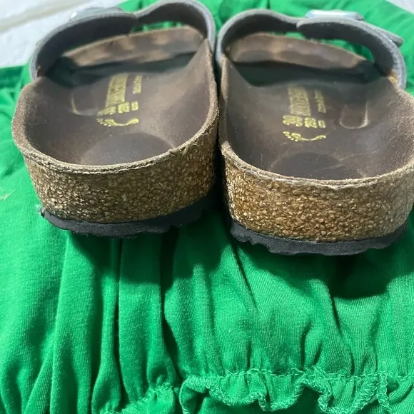 Birkenstock Madrid Birko-Flor Silver Glitter Sandals