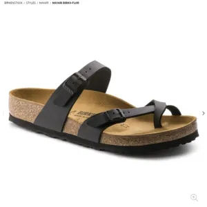 Birkenstock Mayari Black Sandals Vegan Leather Size EU 39 US W8