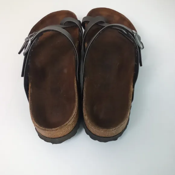 Birkenstock Mayari Black Sandals Vegan Leather Size EU 39 US W8