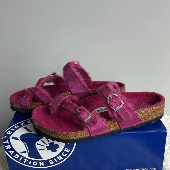 Birkenstock Mayari Genuine Shearling Sandals