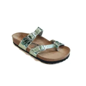 Birkenstock Mayari Sandals Mens 4 - 4.5 Womens 6 - 6.5 EU 37 Mineral Gator Gleam