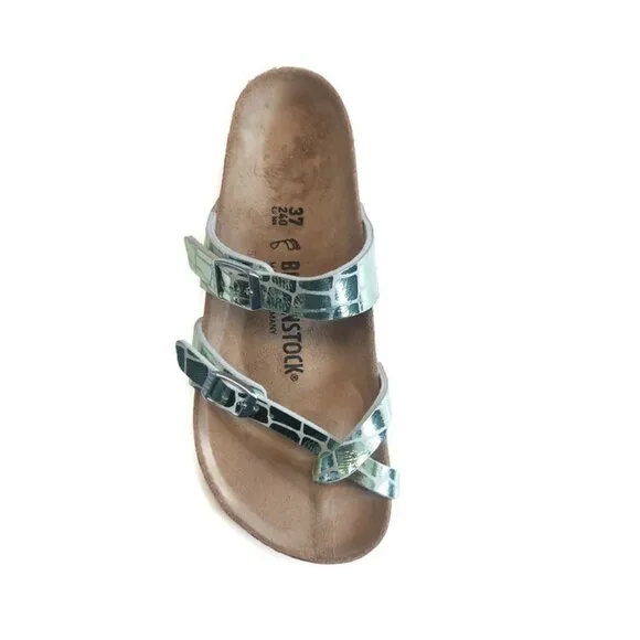 Birkenstock Mayari Sandals Mens 4 - 4.5 Womens 6 - 6.5 EU 37 Mineral Gator Gleam