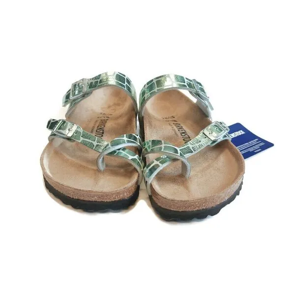 Birkenstock Mayari Sandals Mens 4 - 4.5 Womens 6 - 6.5 EU 37 Mineral Gator Gleam