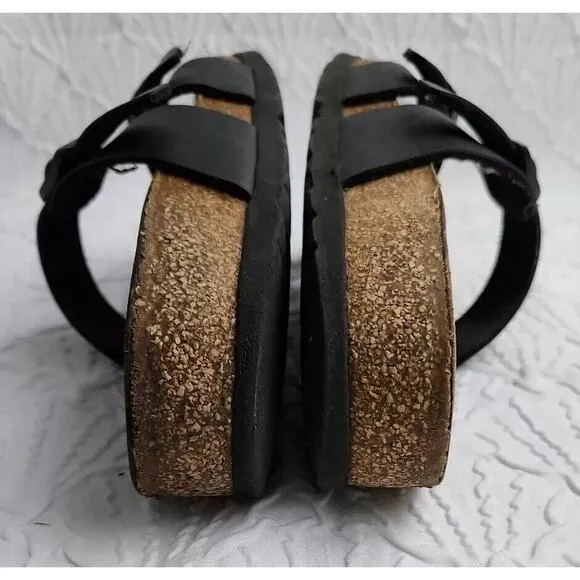 Birkenstock Mayari Women's Black Leather Sandal Comfort Summer size 36 US 5/5.5