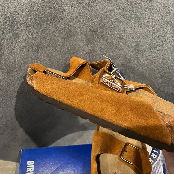 Birkenstock Men’s Arizona Sandals Soft Footbed Suede Leather Mink 10 US MEN