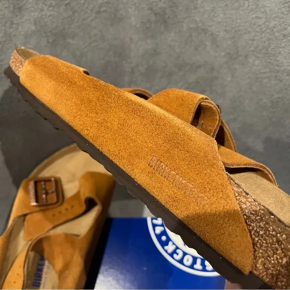 Birkenstock Men’s Arizona Sandals Soft Footbed Suede Leather Mink 10 US MEN
