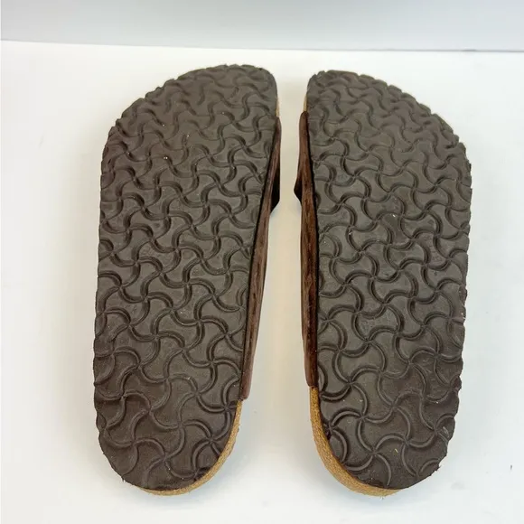 Birkenstock Mens Arizona Soft Footbed Habana Oiled Leather Slides US Sz 13 EU 46