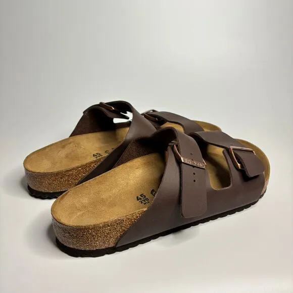 Birkenstock Men’s Arizona Two Strap Sandals in Dark Brown
