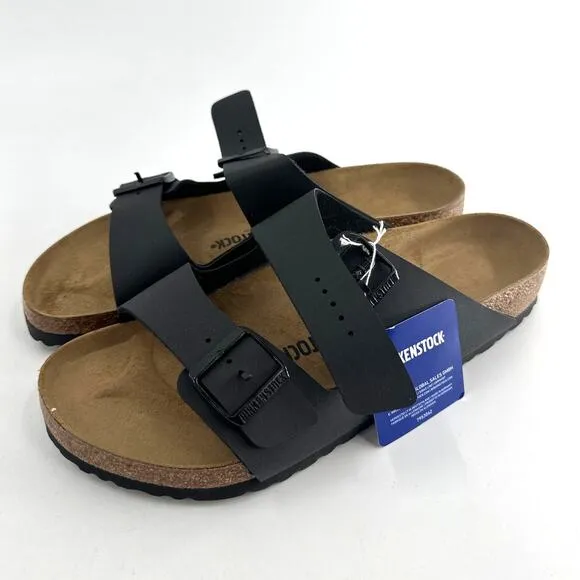 Birkenstock Men's Black Arizona Birko Flor Slide Sandals Size 11