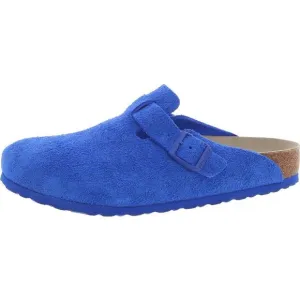 Birkenstock Mens Boston Blue Adjustable Footbed Closed To Slide Sandals New