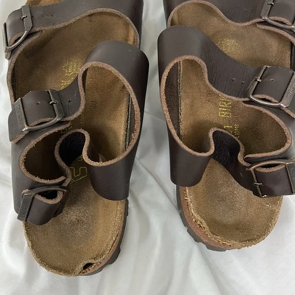 Birkenstock Milano Dark Brown Leather Sandals Size 41 Men’s 8