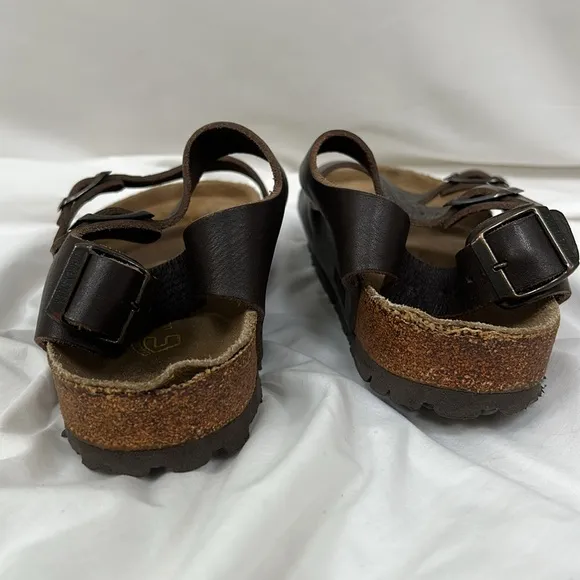Birkenstock Milano Dark Brown Leather Sandals Size 41 Men’s 8