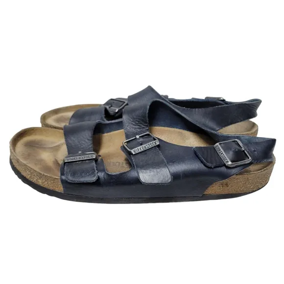 Birkenstock Milano Navy Strap Sandals Size 46 Women's. Pre-owned Condition