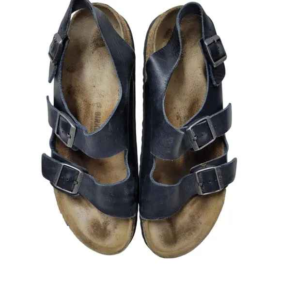 Birkenstock Milano Navy Strap Sandals Size 46 Women's. Pre-owned Condition
