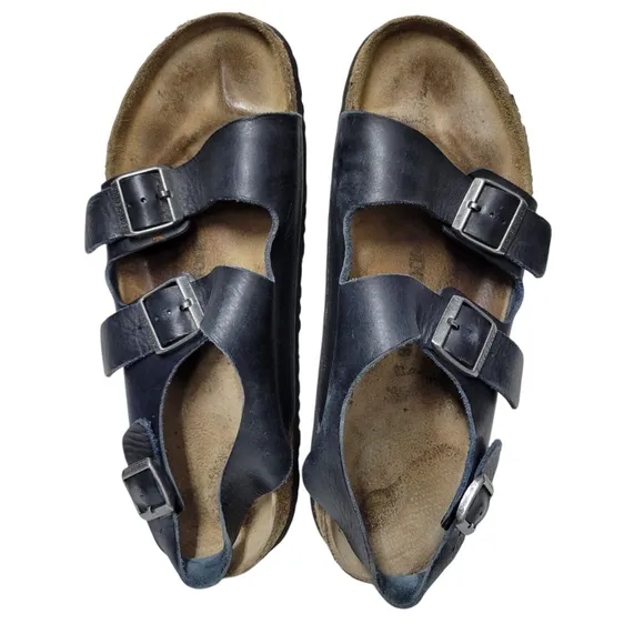 Birkenstock Milano Navy Strap Sandals Size 46 Women's. Pre-owned Condition