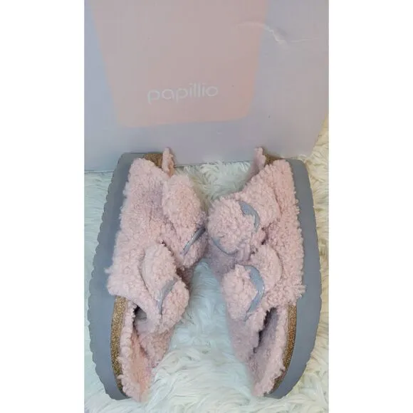 BIRKENSTOCK PAPILLIO ARIZONA BIG BUCKLE ROSE TEDDY SANDALS EU40/US9