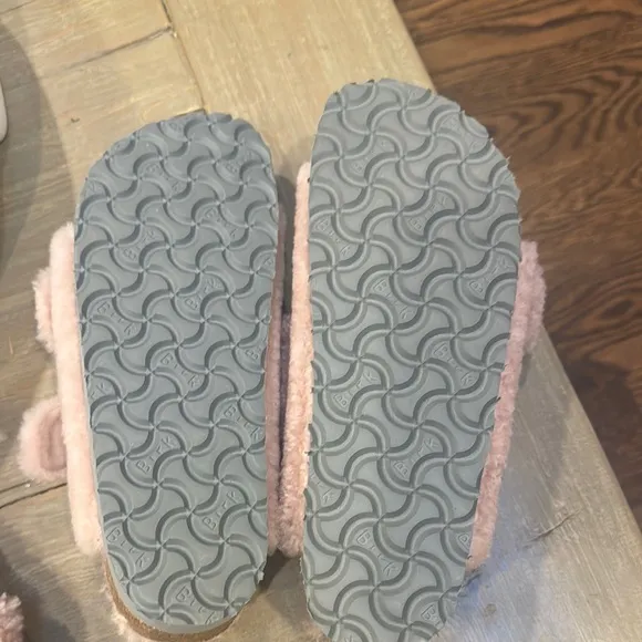 Birkenstock Papillio Arizona Big Buckle Teddy Crystal Rose Pink Teddy Sandals