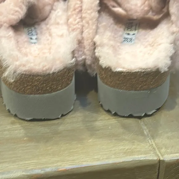 Birkenstock Papillio Arizona Big Buckle Teddy Crystal Rose Pink Teddy Sandals