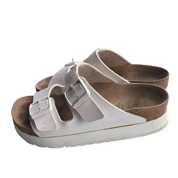 Birkenstock Papillio Arizona Flex Platform white Size  5.5  euro 36  Vegan