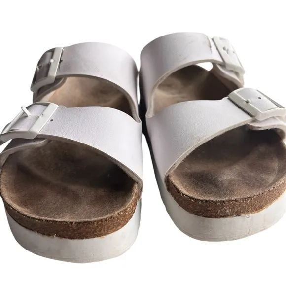 Birkenstock Papillio Arizona Flex Platform white Size  5.5  euro 36  Vegan