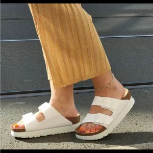 Birkenstock Papillio Arizona Flex Platform white Size  5.5  euro 36  Vegan