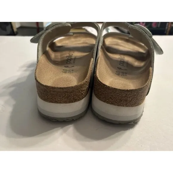 Birkenstock papillio Arizona Gray Shimmer Sandals Size 9 Womens 7 Mens EU 40