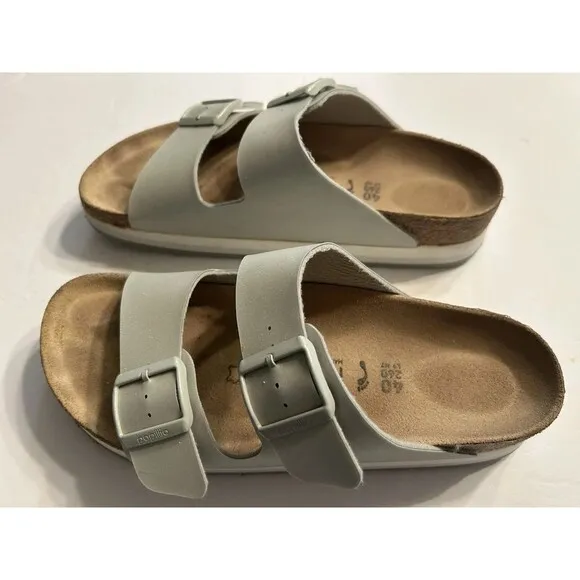 Birkenstock papillio Arizona Gray Shimmer Sandals Size 9 Womens 7 Mens EU 40