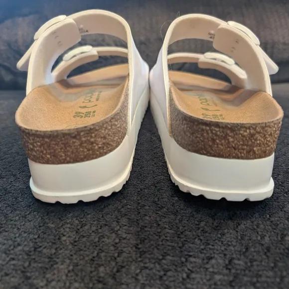 Birkenstock Papillio Arizona Platform Sandals Women's White Slide