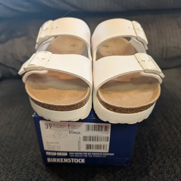 Birkenstock Papillio Arizona Platform Sandals Women's White Slide