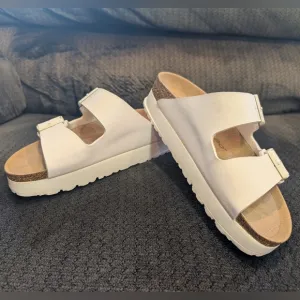 Birkenstock Papillio Arizona Platform Sandals Women's White Slide