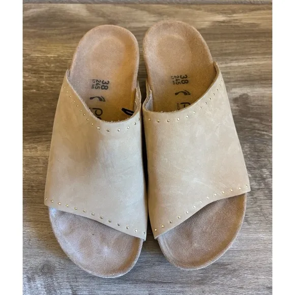 Birkenstock Papillio Namica Wedge Cork Nubuck Leather Sandals