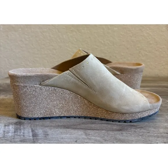 Birkenstock Papillio Namica Wedge Cork Nubuck Leather Sandals