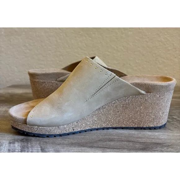Birkenstock Papillio Namica Wedge Cork Nubuck Leather Sandals