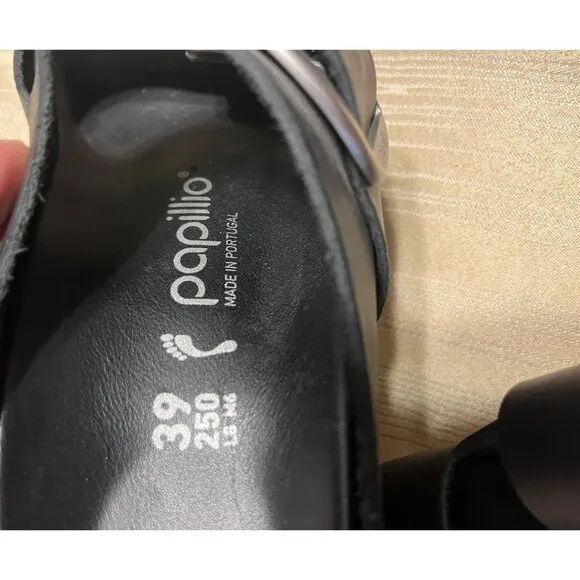 Birkenstock Papillio  Wedge Sandals Size 39, US 8 - 8.5 Black