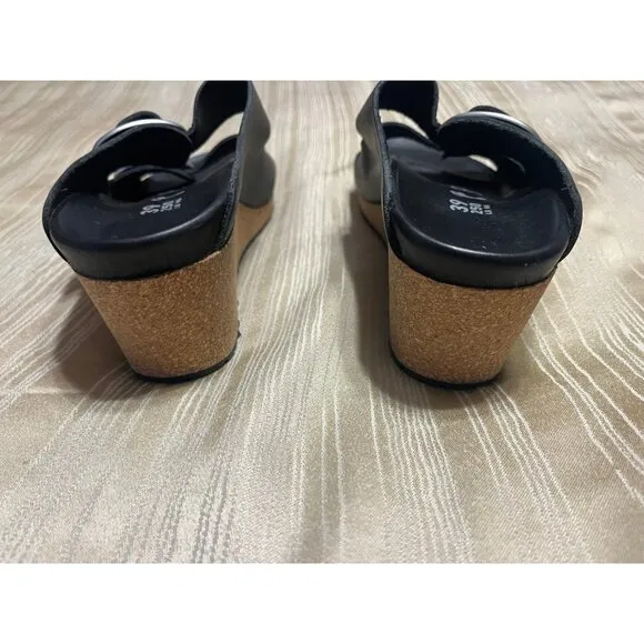 Birkenstock Papillio  Wedge Sandals Size 39, US 8 - 8.5 Black