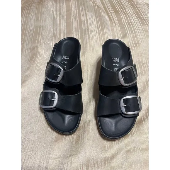 Birkenstock Papillio  Wedge Sandals Size 39, US 8 - 8.5 Black