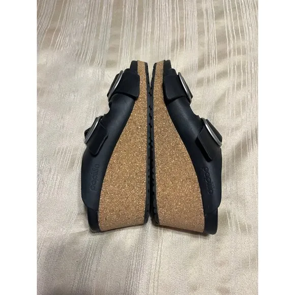 Birkenstock Papillio  Wedge Sandals Size 39, US 8 - 8.5 Black