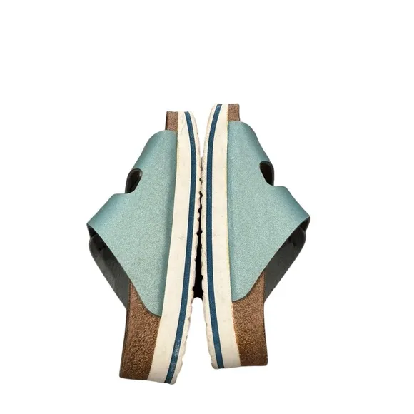 Birkenstock Papillio Women's Arizona Platform Sandals Slides 9 ocean Breeze