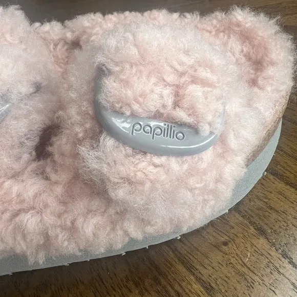 Birkenstock Papillio Womens Sz 36 Arizona Big Buckle Shearling Rose Pink NEW