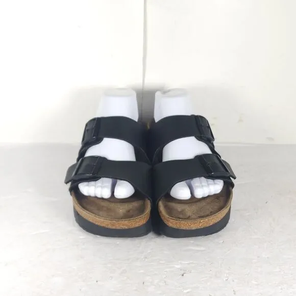 BIRKENSTOCK Papillio Women's Arizona EU41 US10 Black BirkoFlor Platform Sandals