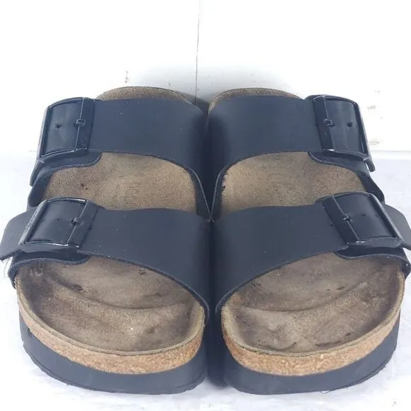 BIRKENSTOCK Papillio Women's Arizona EU41 US10 Black BirkoFlor Platform Sandals