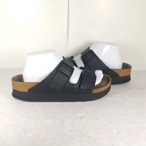 BIRKENSTOCK Papillio Women's Arizona EU41 US10 Black BirkoFlor Platform Sandals