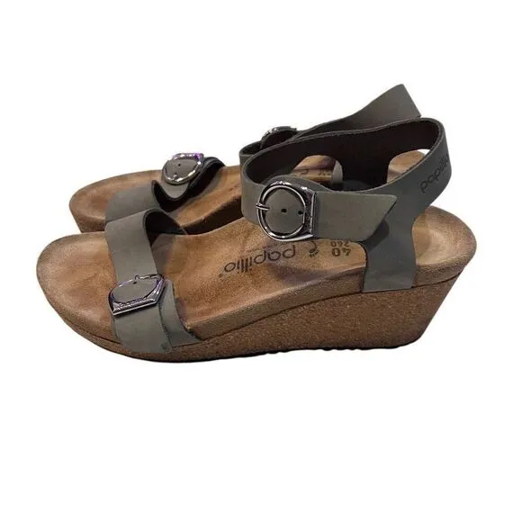 Birkenstock Papillio Size 9/ EU 40 Soley Adjustable Wedge Sandals Leather